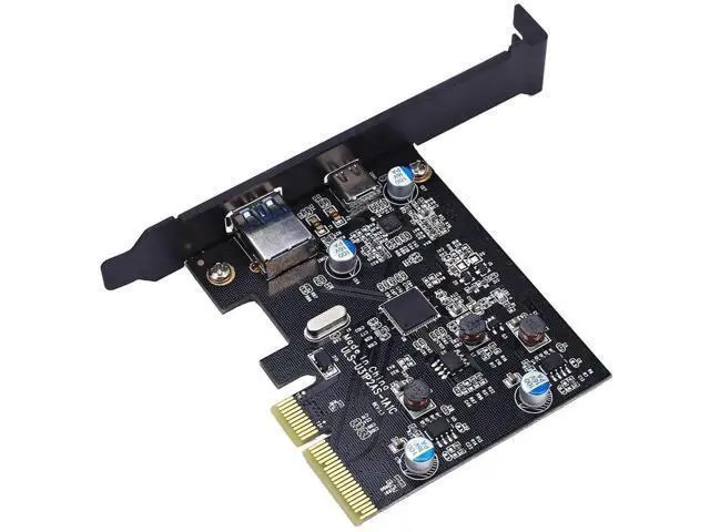 Alt view image 5 of 7 - PCIe 4X USB 3.1 Gen2 Expansion Card with ASM1142 Chip, Dual USB-A + USB-C 10Gbps PCI Express Riser Add-On Adapter Compatible Windows XP/Vista/7/10