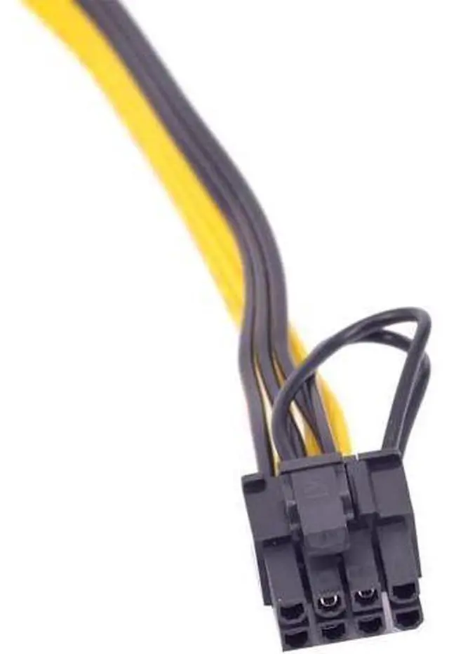 Alt view image 3 of 6 - 6-Pack 40cm PCIe 6Pin to 6+2Pin Power Adapter Cables, GPU 6Pin Male to 8Pin(6+2) Male Conversion Cord for Server Board & BTC Mining Rig