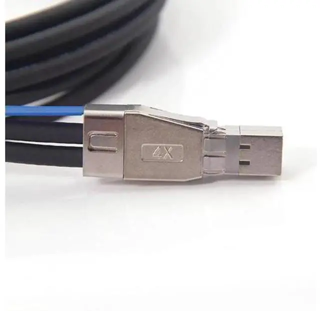 Alt view image 4 of 6 - 12Gbps Mini SAS HD SFF-8644 to SFF-8644 Cable 1M, 100 Ohm High Speed SAS Cable for NVMe Enclosure, Storage Array, SAN JBOD Enterprise Storage Servers