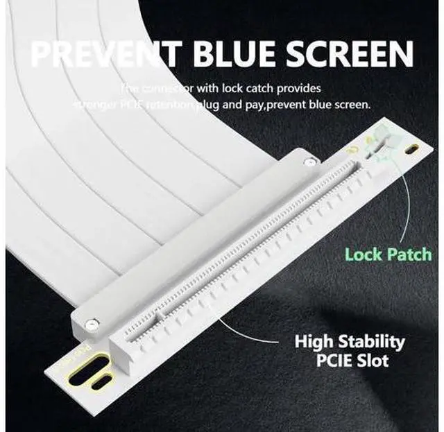 Alt view image 2 of 7 - PCIe 4.0 x16 90 Degree GPU Riser Cable, 200mm Flexible EMI Shielded Extension Cord, 30AWG with TPE Sleeves, Backward Compatible with Earlier PCIe Versions