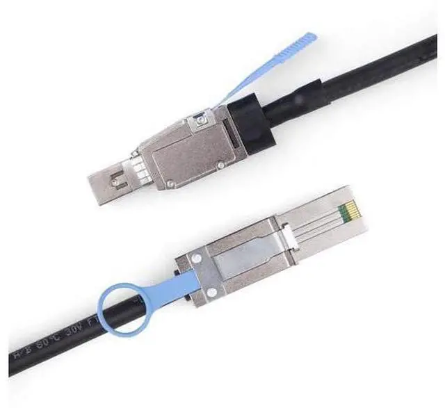 Alt view image 2 of 6 - 1m 3.3ft SFF-8644 to SFF-8088 External SAS Cable, 6Gbps Mini SAS HD to SAS 2.0 26Pin Cable, 100-Ohm Impedance for Server RAID Data Center Storage