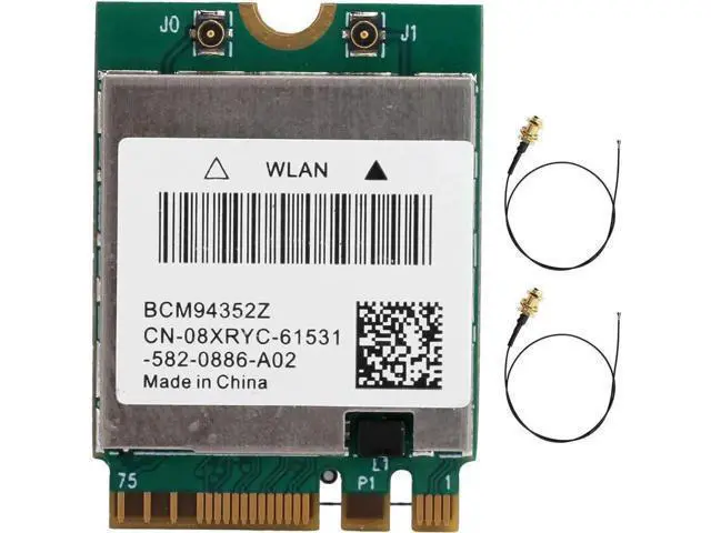 Alt view image 4 of 7 - BCM94352Z M.2 NGFF Dual Band WiFi Bluetooth 4.0 Adapter 802.11ac Wireless Card with 2 U.FL Antenna Pigtails