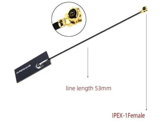 Alt view image 5 of 6 - 2 Pack Mini PCI-E Laptop Internal WiFi Bluetooth Antennas, Universal Yellow Film Wireless Card Antenna