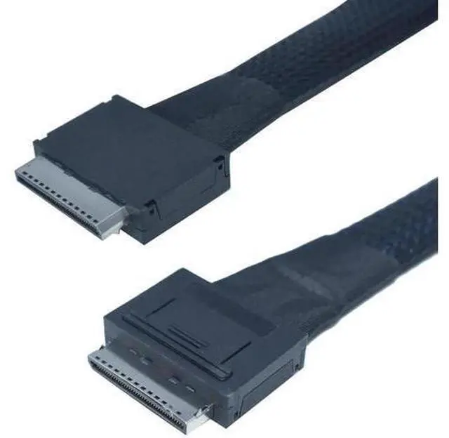 Main image of 50cm/1.6FT OCuLink PCIe 4.0 Cable, Dual SFF-8611 8i Male to Male High-Speed Server Storage Interconnect Cable