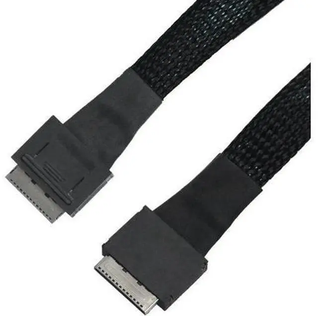 Alt view image 5 of 7 - 50cm/1.6FT OCuLink PCIe 4.0 Cable, Dual SFF-8611 8i Male to Male High-Speed Server Storage Interconnect Cable