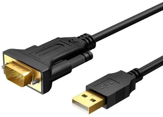 Main image of 3M 10FT Black USB to RS232 DB9 Serial Cable PL2303 Chip for Cash Register Scanner CNC Modem Digital Camera