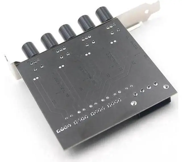 Alt view image 4 of 4 - 5-Channel 12V 3A Fan Speed Controller with PCI Slot Bracket, Supports 3Pin/4Pin Fans, CPU Water Cooler, DDC D5 Pump for PC Water Cooling DIY