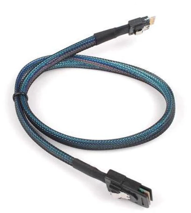 Alt view image 2 of 5 - 2PCS SFF-8654 4i 38Pin to SFF-8087 4i 36Pin Slimline SAS 4.0 Cable, 1.6FT Black Server Storage Cable