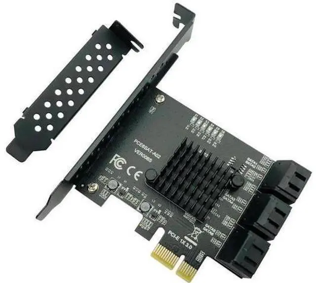 Main image of 6 Ports PCIe X1 SATA 3.0 Expansion Card, 6Gbps PCI Express SATA III Controller Adapter Card Compatible with Windows System