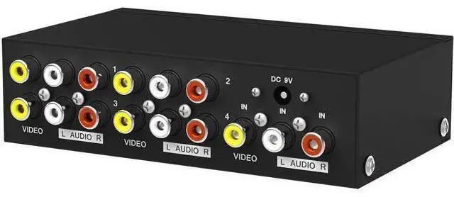 Main image of MT-VIKI 1 in 4 Out 3 RCA Composite Splitter AV Video Audio Distribution Splitter for DVD VCR Camera STB