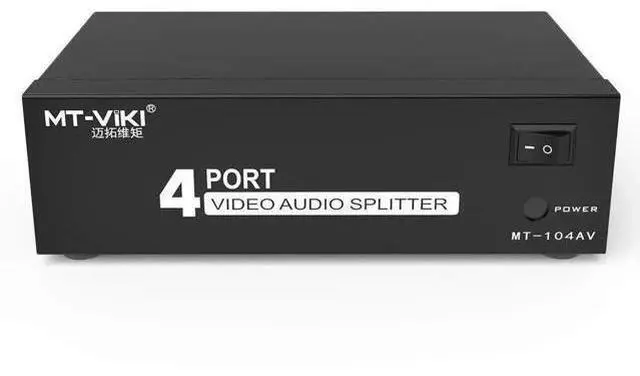 Alt view image 6 of 6 - MT-VIKI 1 in 4 Out 3 RCA Composite Splitter AV Video Audio Distribution Splitter for DVD VCR Camera STB