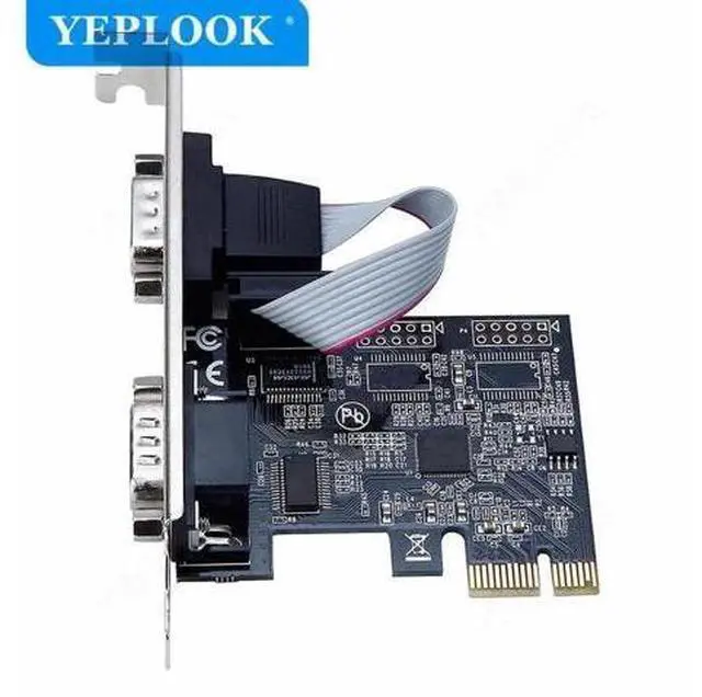 Alt view image 2 of 5 - PCI-E 1X to 2-Port RS232 DB9 Male Serial Expansion Card AX99100 Chip Supports RS232/RS485/RS422 with 12CM Bracket