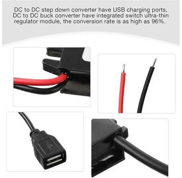 Alt view image 3 of 6 - 8-35V to 5V Step Down Buck Converter Module, 12V/24V to 5V 3A 15W USB Output DC-DC Power Charger Module