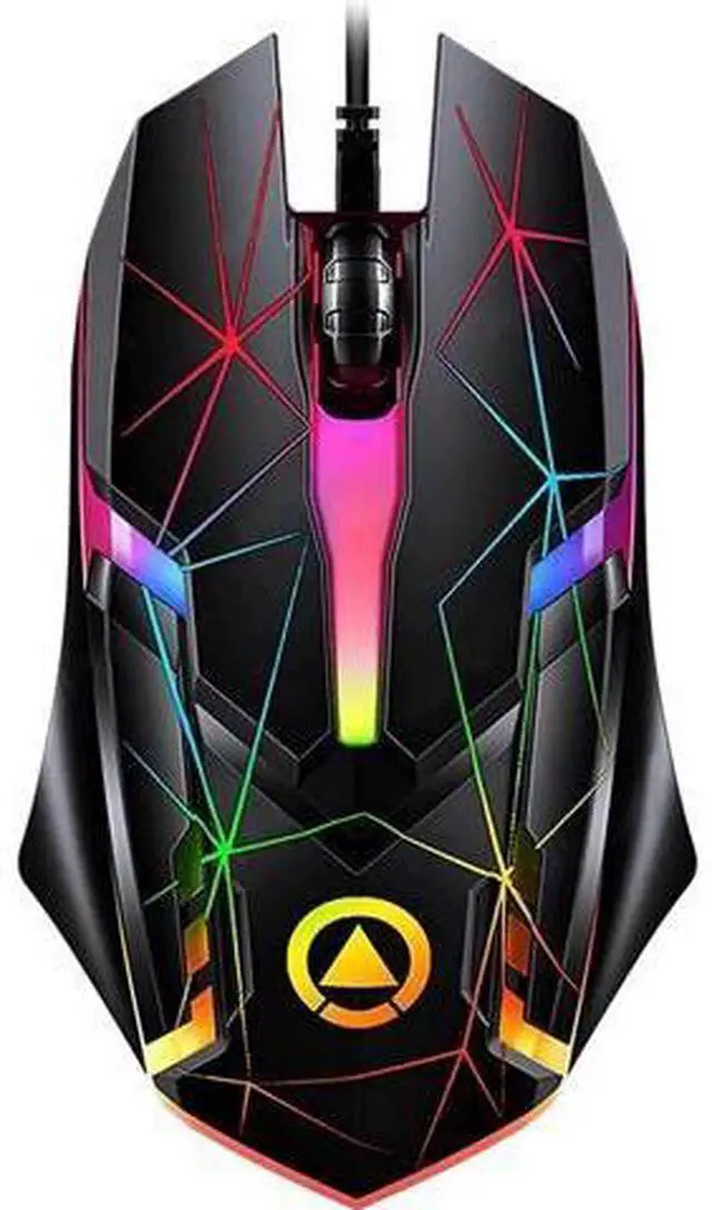 Main image of USB Wired Luminous Gaming Mouse, Ergonomic Colorful RGB Optical Mouse 1200DPI for PC Laptop Gaming Office, Star Light Effect
