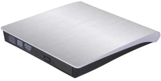 Main image of White Slim External CD DVD Drive USB3.0 DVD-RW Burner Rewriter Compatible with Windows 7/8/10 Mac Laptop Notebook Desktop PC