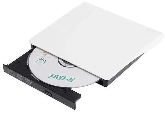 Alt view image 3 of 6 - White Slim External CD DVD Drive USB3.0 DVD-RW Burner Rewriter Compatible with Windows 7/8/10 Mac Laptop Notebook Desktop PC