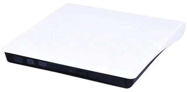Alt view image 4 of 6 - White Slim External CD DVD Drive USB3.0 DVD-RW Burner Rewriter Compatible with Windows 7/8/10 Mac Laptop Notebook Desktop PC