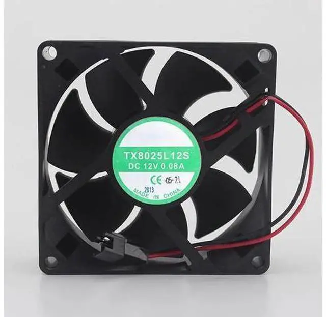 Main image of TX8025L12S 8025 Silent Axial Cooling Fan DC 12V 0.08A 80×80×25mm Inverter Equipment Fan