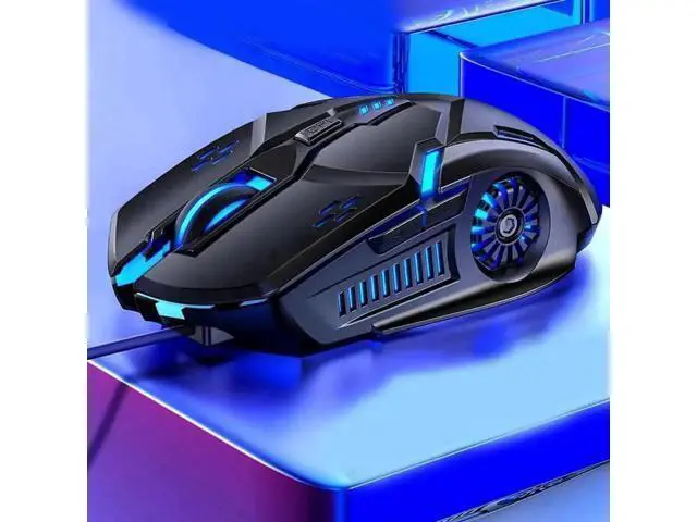 Alt view image 2 of 7 - 6-Key Silent Wired USB Gaming Mouse, Adjustable 3200DPI Optical Mouse with 7-Color LED Backlight Ergonomic for PC Laptop Game & Office