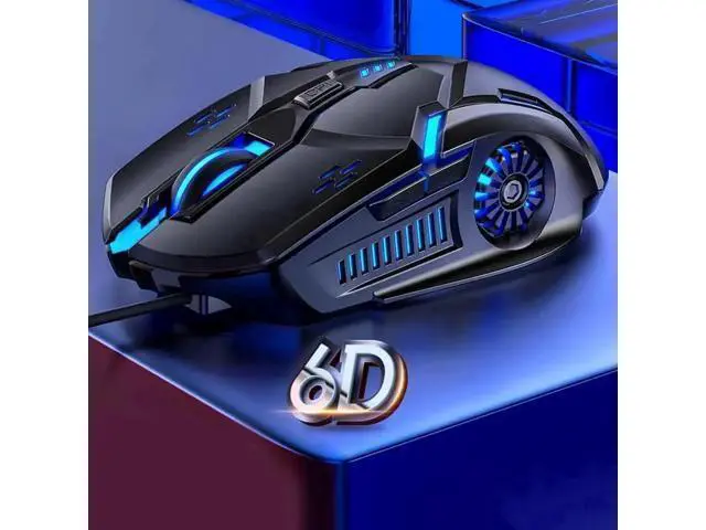 Alt view image 3 of 7 - 6-Key Silent Wired USB Gaming Mouse, Adjustable 3200DPI Optical Mouse with 7-Color LED Backlight Ergonomic for PC Laptop Game & Office