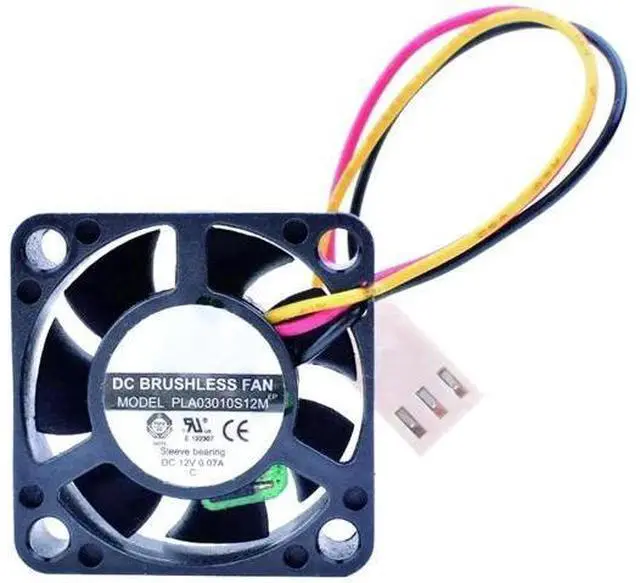 Alt view image 3 of 5 - 3010 Micro Cooling Fan PLA03010S12M, 30mm 3CM 12V 0.07A DC Brushless Fan for Router Network Box