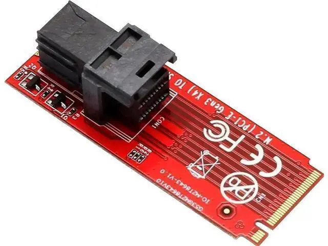 Alt view image 2 of 6 - SI-ADA40121 Mini-SAS HD SFF-8643 to U.2 SFF-8639 Cable, PCIe NVMe U.2 SSD Connection Cable for Server HBA Controller Storage System