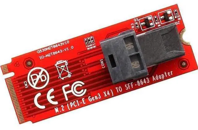 Main image of SI-ADA40121 Mini-SAS HD SFF-8643 to U.2 SFF-8639 Cable, PCIe NVMe U.2 SSD Connection Cable for Server HBA Controller Storage System