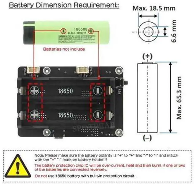 Alt view image 2 of 7 - X1200 UPS Power Management Expansion Board Compatible with Raspberry Pi 5, Lithium Battery Not Included