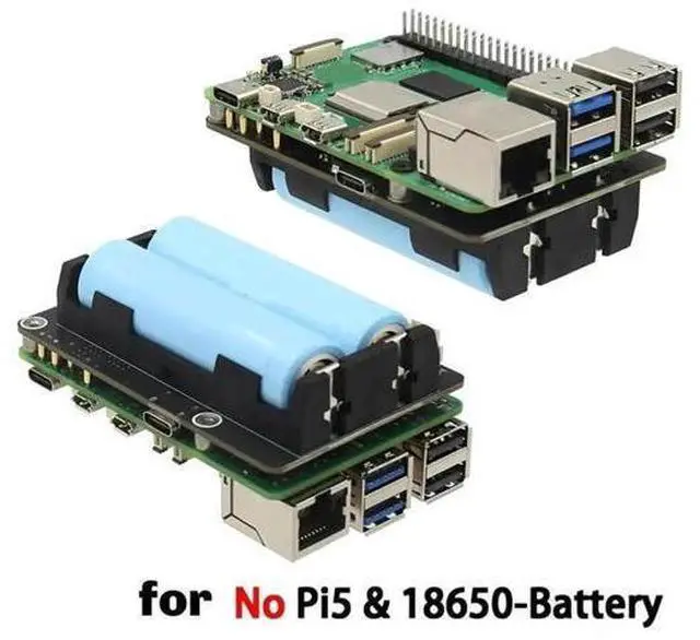 Alt view image 3 of 7 - X1200 UPS Power Management Expansion Board Compatible with Raspberry Pi 5, Lithium Battery Not Included