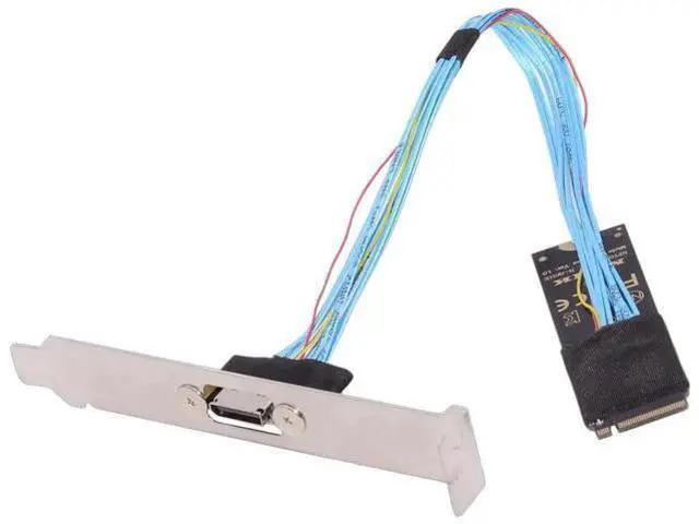 Main image of 2280 M.2 M-Key to OCuLink Cable 30cm, PCIe 4.0 with Bracket for NVMe U.2 SSD eGPU