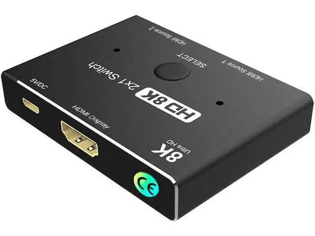 Alt view image 3 of 7 - HDMI 2.1 Directional Switch 2 in 1 Out, 48Gbps High Speed 8K@60Hz 4K@120Hz HDMI Selector Converter Adapter for Game Consoles Monitors TVs