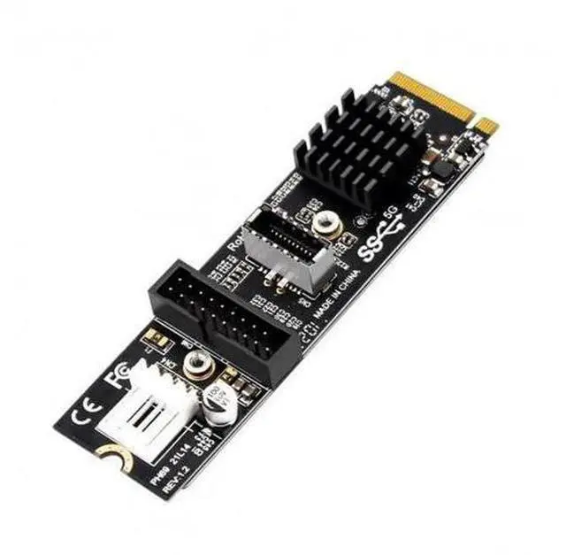 Alt view image 4 of 7 - M.2 M-Key to Type-E USB 3.1 Adapter Card, 5Gbps for Motherboard Front Panel