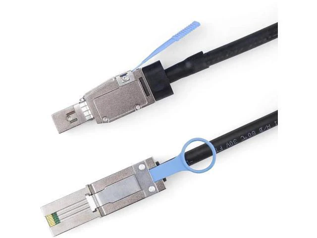Alt view image 3 of 6 - 1.5m/4.9ft 100-Ohm External Hybrid Mini SAS Cable, SFF-8644 Mini SAS HD to SFF-8088 Standard Mini SAS, SAS2.0 6Gbps Server RAID HBA Storage Interconnect Cable
