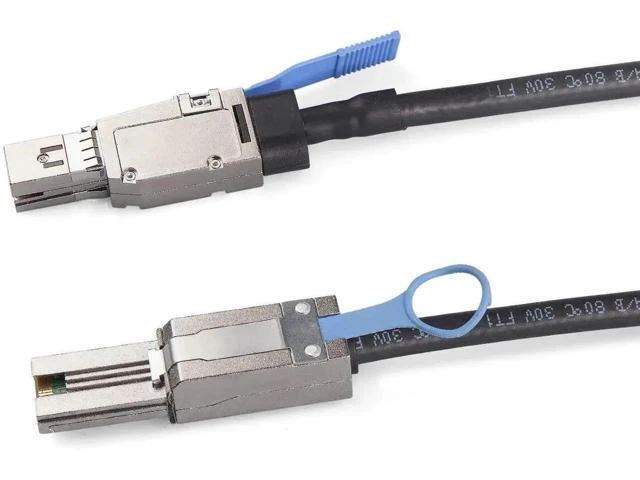 Alt view image 2 of 6 - 1.5m/4.9ft 100-Ohm External Hybrid Mini SAS Cable, SFF-8644 Mini SAS HD to SFF-8088 Standard Mini SAS, SAS2.0 6Gbps Server RAID HBA Storage Interconnect Cable
