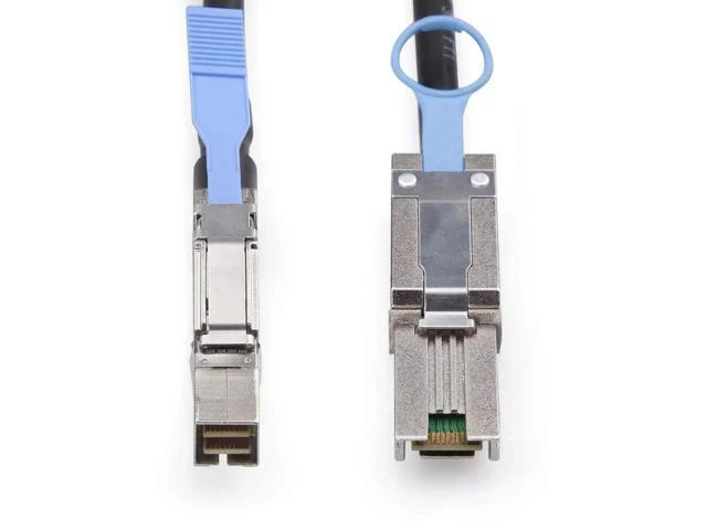 Alt view image 5 of 6 - 1.5m/4.9ft 100-Ohm External Hybrid Mini SAS Cable, SFF-8644 Mini SAS HD to SFF-8088 Standard Mini SAS, SAS2.0 6Gbps Server RAID HBA Storage Interconnect Cable