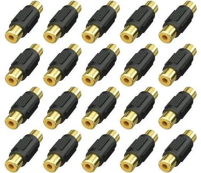 Main image of 20 Pack Gold Plated RCA Female to Female Audio Video Coupler