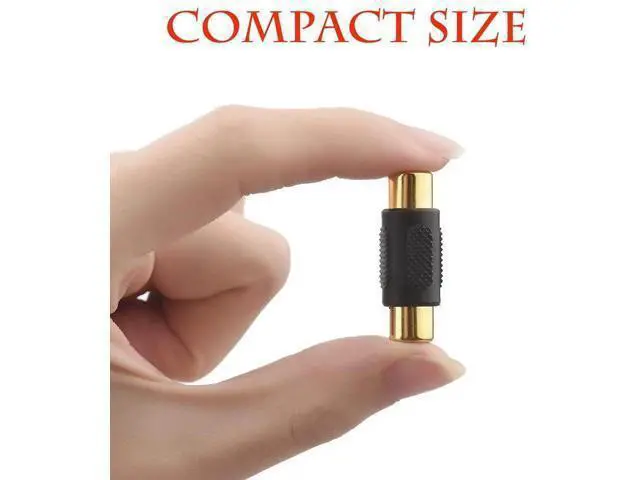 Alt view image 2 of 6 - 20 Pack Gold Plated RCA Female to Female Audio Video Coupler