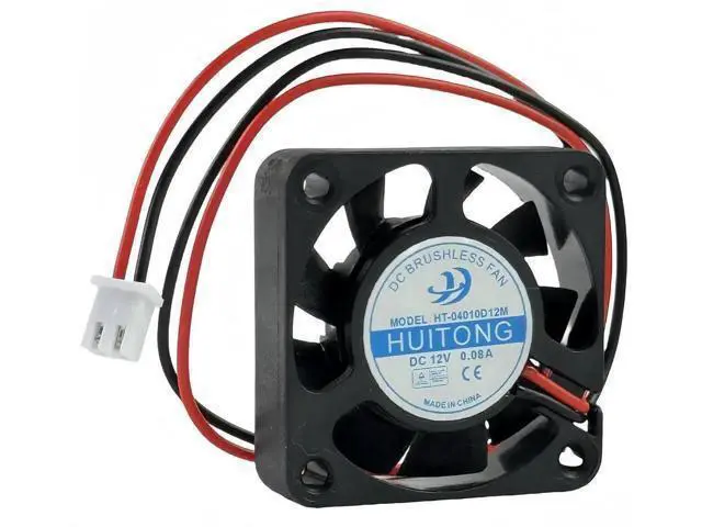 Alt view image 2 of 7 - 4010 Silent DC Brushless Cooling Fan HT-04010D12M, 4CM 12V 0.08A 2-Wire Mini Equipment Cooling Fan