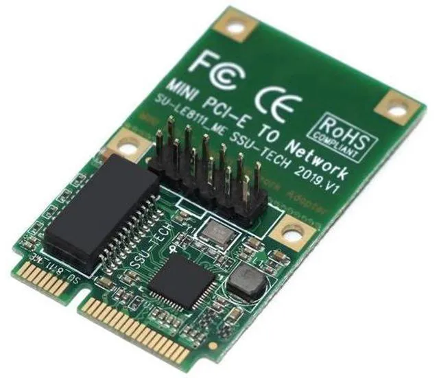 Alt view image 5 of 7 - Mini PCI-E Gigabit Ethernet Card, 10/100/1000 Mbps RJ45 LAN Adapter Support XP Win7 Win10