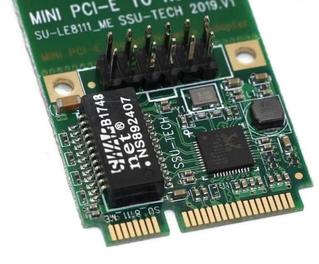 Alt view image 6 of 7 - Mini PCI-E Gigabit Ethernet Card, 10/100/1000 Mbps RJ45 LAN Adapter Support XP Win7 Win10