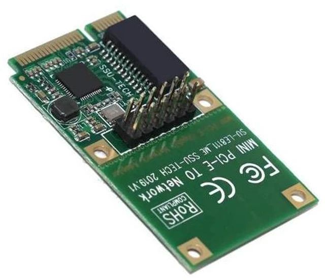 Alt view image 7 of 7 - Mini PCI-E Gigabit Ethernet Card, 10/100/1000 Mbps RJ45 LAN Adapter Support XP Win7 Win10
