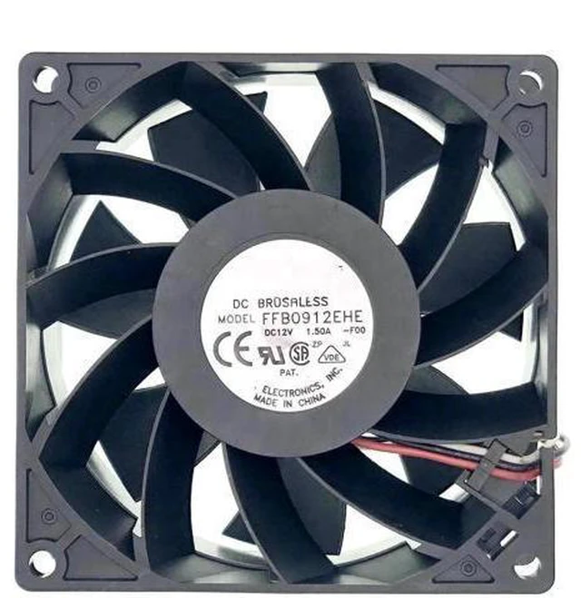 Main image of FFB0912EHE High Speed DC Cooling Fan 9238 92×92×38mm 12V 1.50A 16.2W 3Pin Server Chassis Fan