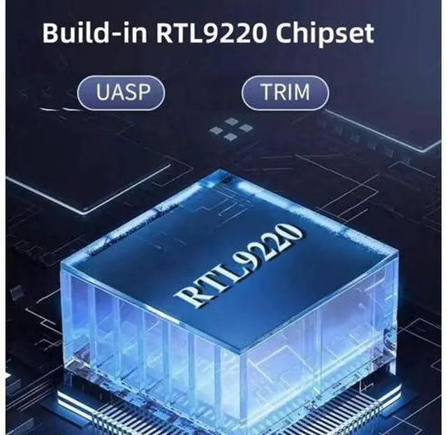 Alt view image 3 of 7 - USB 3.2 Gen 2x2 20Gbps M.2 SSD Enclosure with RTL9220 Chip, Type-C External SSD Reader Supports NVMe & SATA M.2 Drives 2230/2242/2280