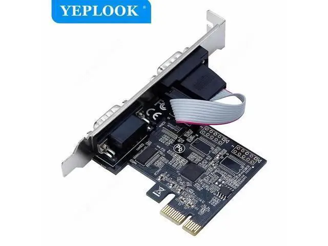 Alt view image 3 of 5 - PCI-E 1X 2-Port Serial Expansion Card AX99100 Chip, Dual DB9 Male COM Ports Support RS232 RS485 RS422 with 12CM Standard Bracket