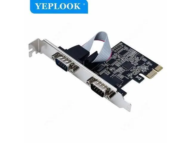 Alt view image 4 of 5 - PCI-E 1X 2-Port Serial Expansion Card AX99100 Chip, Dual DB9 Male COM Ports Support RS232 RS485 RS422 with 12CM Standard Bracket