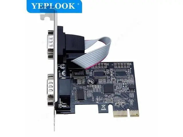 Alt view image 5 of 5 - PCI-E 1X 2-Port Serial Expansion Card AX99100 Chip, Dual DB9 Male COM Ports Support RS232 RS485 RS422 with 12CM Standard Bracket