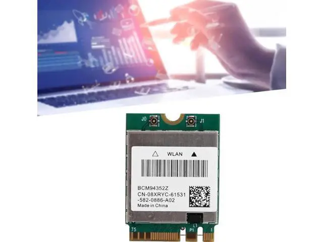 Alt view image 7 of 7 - BCM94352Z NGFF M.2 Dual Band WiFi Card, 802.11ac Wireless Adapter with Bluetooth 4.0, Antenna Cables & Baffle Kit