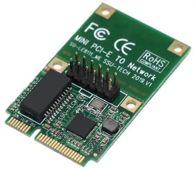 Alt view image 4 of 7 - Mini PCI-E Gigabit Ethernet Network Card, 10/100/1000Mbps RJ45 LAN Adapter, Compatible with Windows XP/7/10 for Laptop Mini PCIe Slot