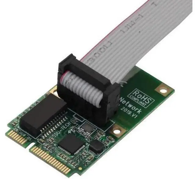 Alt view image 5 of 7 - Mini PCI-E Gigabit Ethernet Network Card, 10/100/1000Mbps RJ45 LAN Adapter, Compatible with Windows XP/7/10 for Laptop Mini PCIe Slot