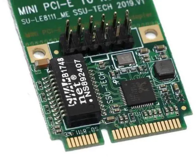 Alt view image 6 of 7 - Mini PCI-E Gigabit Ethernet Network Card, 10/100/1000Mbps RJ45 LAN Adapter, Compatible with Windows XP/7/10 for Laptop Mini PCIe Slot